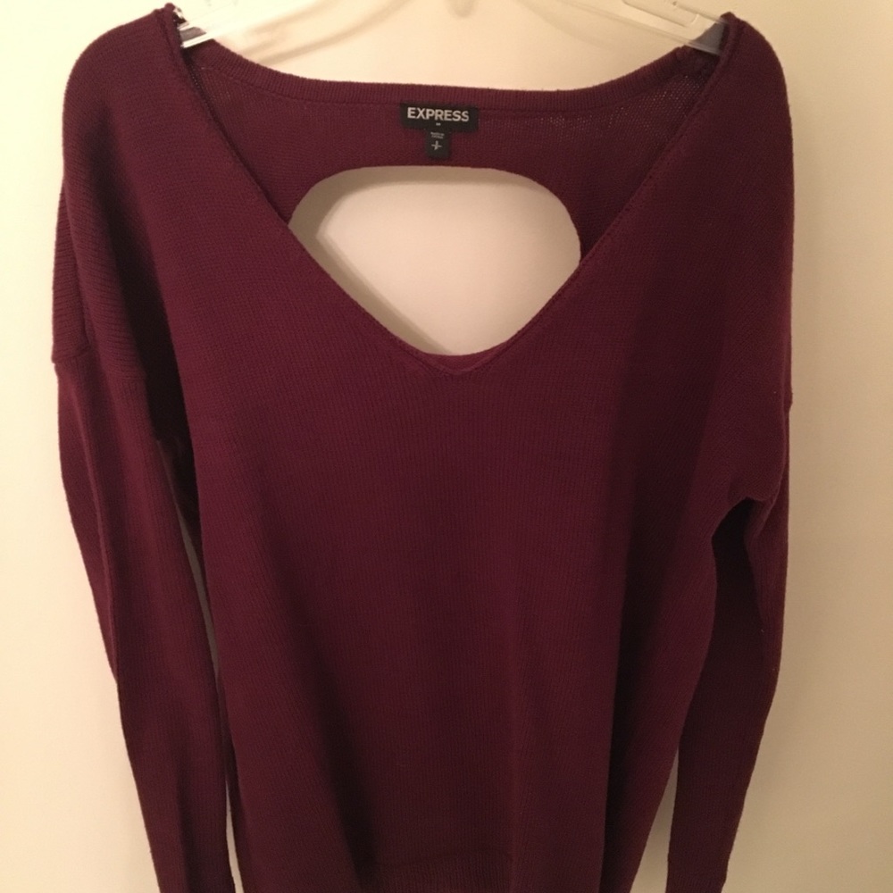 Burgundy express sweater